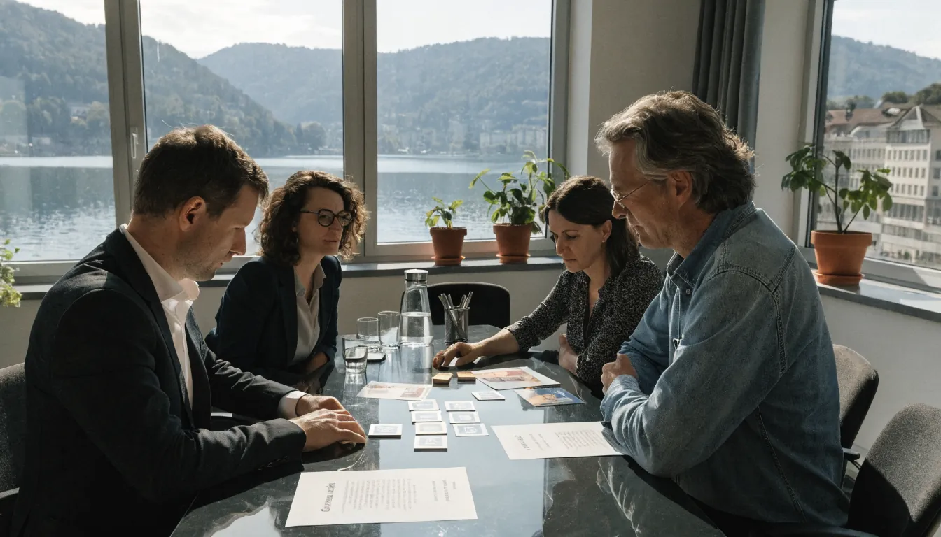 Regulierungs‑Panel prüft Spielgenehmigungsunterlagen in Konferenzraum